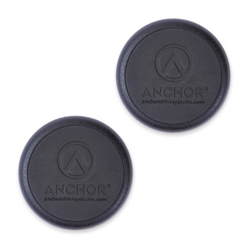 Anchor Magnetic Coasters - Black - 2/pack
