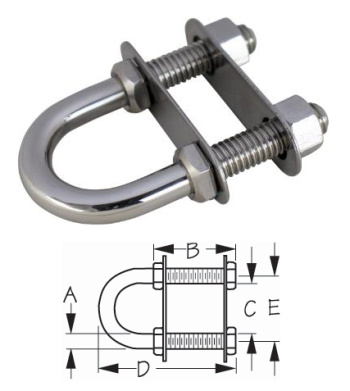 Bow Eye - Stainless Steel - 3/8" x 2-1/2"