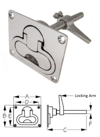 Sea-Dog Hatch Handle/Latch - Stainless Steel