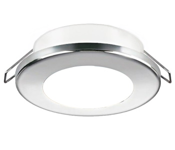 Advanced LED Spring-Mount Stainless Steel Recessed Downlight w/White LEDs - 3"