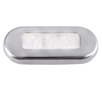 Advanced LED Waterproof Oblong Courtesy Deck/Walkway Light w/ White LEDs - 2/pack