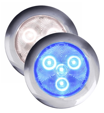 Advanced LED Highly Polished Stainless Steel PUCK Dome Light - 3"