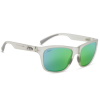 Hobie Woody Sport Polarized Sunglasses - Satin Crystal w/Sea Green Mirror Lenses