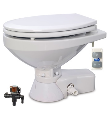 Jabsco Fresh Water "Quiet Flush" Electric Toilet - 12v - 37045 Series