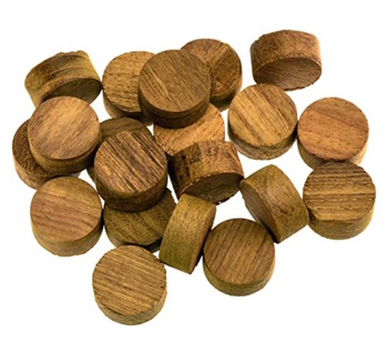 Teak Plugs - 1" - 20/pack