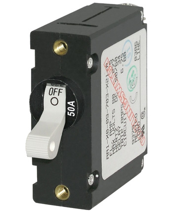 A-Series Circuit Breaker - White Toggle - 50 Amps