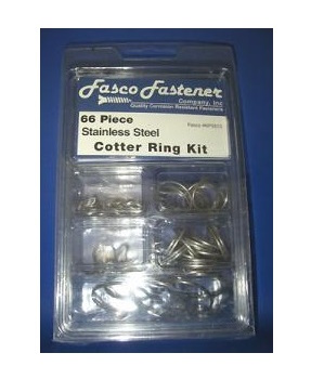 Fasco Cotter Ring Kit - Stainless Steel - 66 Piece