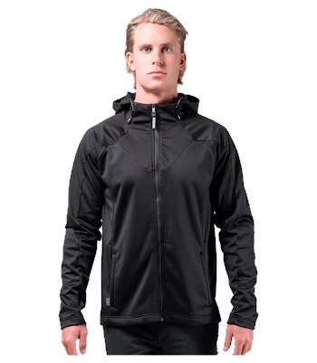 Zhik Mens Fleece Lined Tech Hoodie - Black - Small