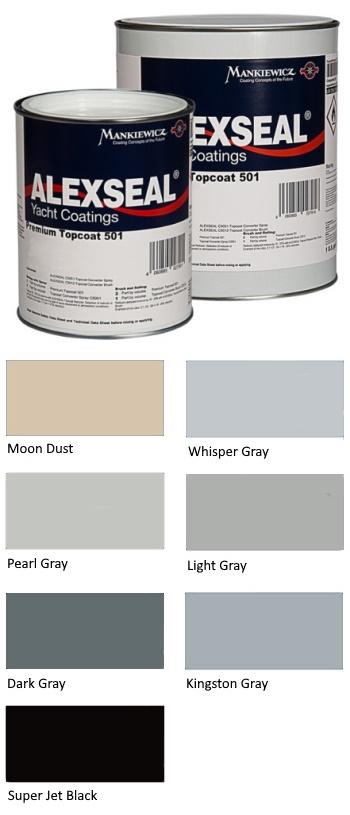 Alexseal Premium Topcoat 501 - Black, Grays & Tans