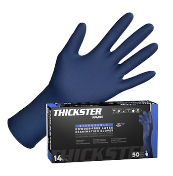 Thickster Textured Powder Free Latex Gloves