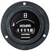 Round/Black Engine Hour Meter - 10-80V