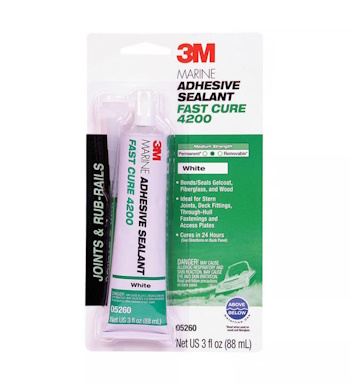 3M Adhesive Sealant Fast Cure 4200 White - 3 oz
