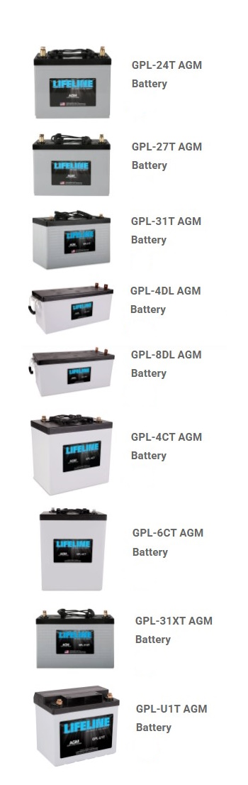 Lifeline AGM Marine Deep Cycle Batteries