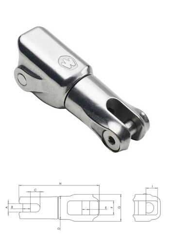 Wichard Small Anchor Swivel No.2975W - 1/4" - 5/16"