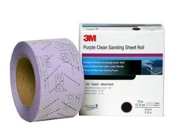 3M "Hookit" Purple Clean Sanding Sheet Rolls - Grade 40E