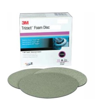 3M "Trizact" "Hookit" Foam Discs - 3000 Grit - 15/Box